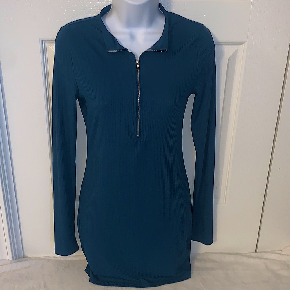 Dark teal sexy dress